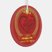 Drakenhart, jaar van de draak glas ornament (Voorkant Rechts)