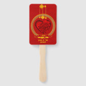 Drakenhart, jaar van de draak handwaaier (Achterkant)