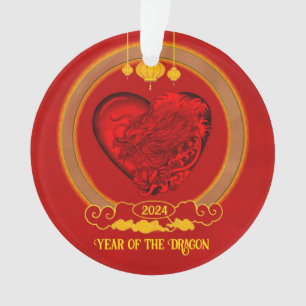 Drakenhart, jaar van de draak ornament
