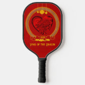 Drakenhart, jaar van de draak pickleball paddle (Achterkant)