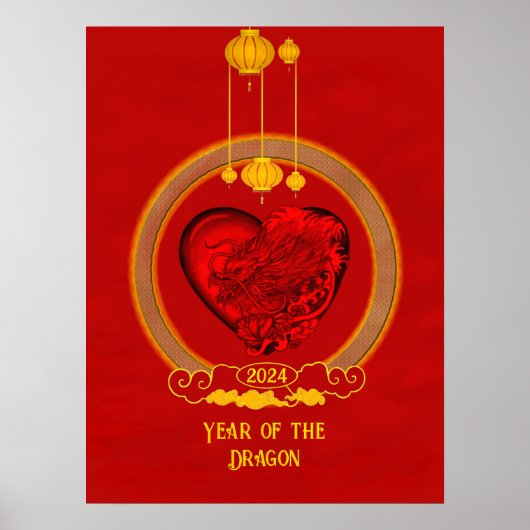 Drakenhart, jaar van de draak poster (Voorkant)