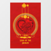 Drakenhart, jaar van de draak raamsticker (Vel)