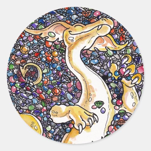 Drakenhoed Ronde Sticker (Voorkant)