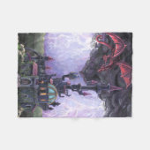 Drakenkasteel Fleece Deken (Voorkant (Horizontaal))