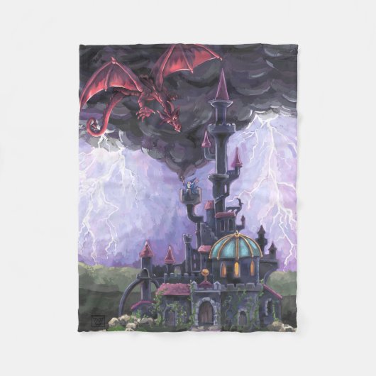 Drakenkasteel Fleece Deken (Voorkant)