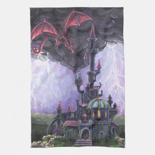 Drakenkasteel Theedoek (Verticaal)