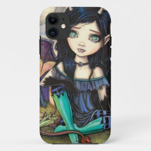 Drakenkind Cuge Grote-Oog Fee en Draak iPhone 11 Hoesje