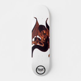Drakenklier donkere huidillustratie skateboard