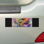 Drakenkop Bumpersticker (Op auto)
