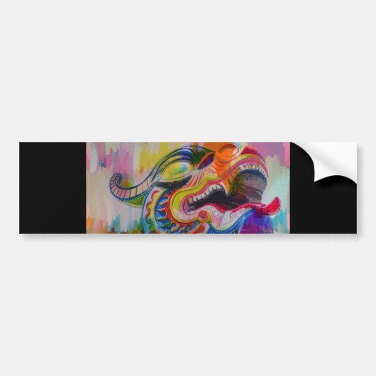 Drakenkop Bumpersticker (Voorkant)