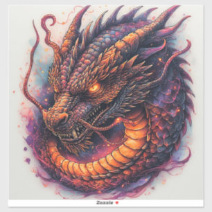 Drakenkop Met Felle Ogen Sticker
