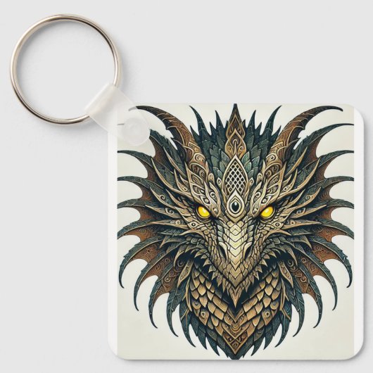 Drakenkop Sleutelhanger (Voorkant)
