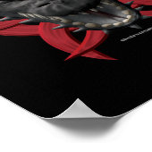 Drakenkop - zwart poster (Hoek)