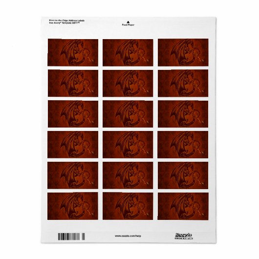Drakenlabels Etiket (Full Sheet)