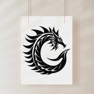 Drakenletter C, Drakalphabet, Monogram Poster
