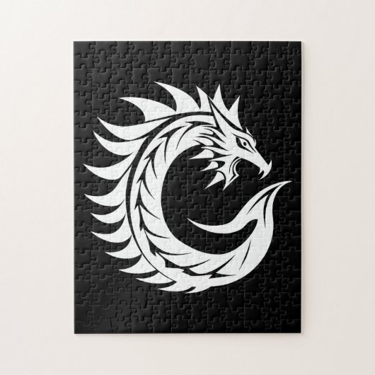 Drakenletter C, Drakengeschrift, Monogram Legpuzzel (Verticaal)