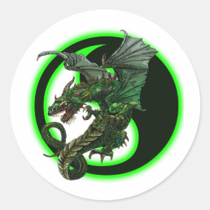 Drakenontwerp Ronde Sticker