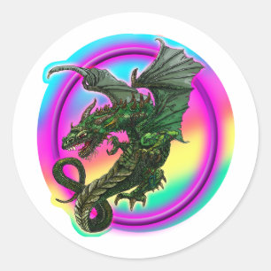 Drakenontwerp Ronde Sticker