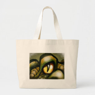 Drakenoog Grote Tote Bag