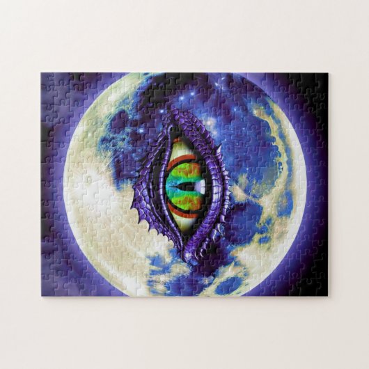 Drakenoog in de maan legpuzzel (Horizontaal)