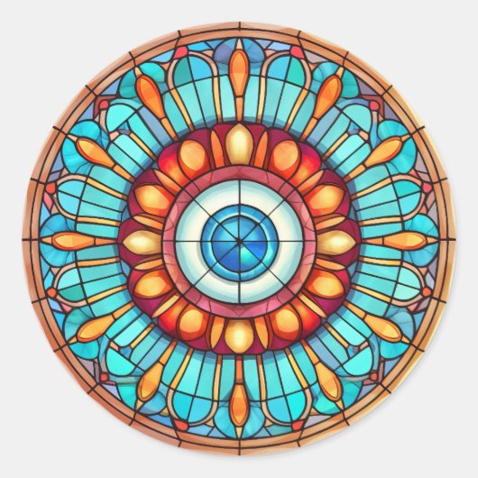 Drakenoog Ronde Sticker (Voorkant)