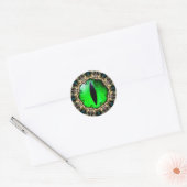 Drakenoog Ronde Sticker (Envelop)
