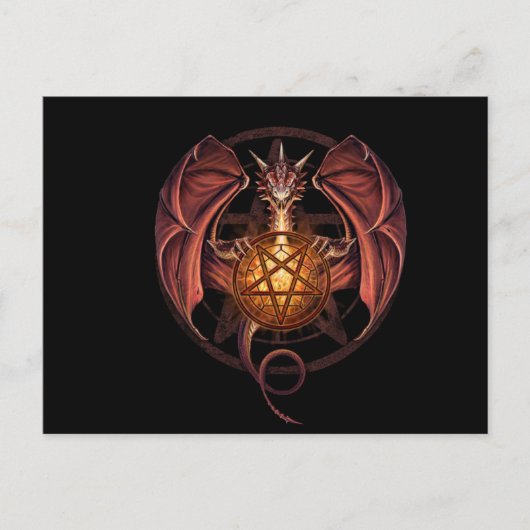 Drakenpentagram Briefkaart (Voorkant)