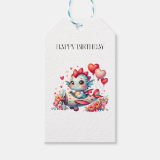 Drakenpiloot Verjaardag Cadeaulabel