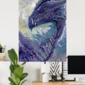 Drakenportret: Paars Poster (Thuiskantoor)