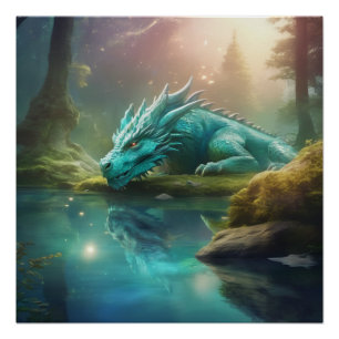 Drakenreflectie Perfect Poster