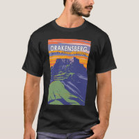 Drakensberg Zuid-Afrika Lesotho Travel Art Retro
