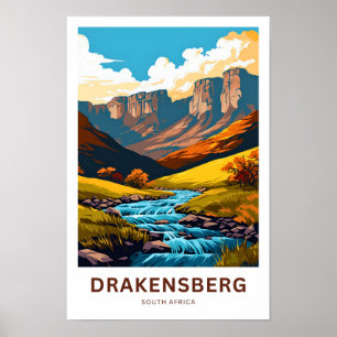 Drakensberg Zuid-Afrika Reisprint Poster