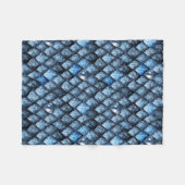 Drakenschalen/blauwe edelstenen fleece deken (Voorkant (Horizontaal))