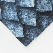 Drakenschalen/blauwe edelstenen fleece deken (Hoek)