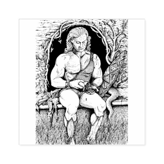 DRAKENSCHAT, KRIJGER, ZAK VAN GOUD, GROT, LAIR 	RUBBERSTEMPEL (Afrduk)