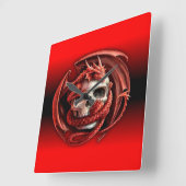 drakenschedel vierkante klok (Hoek)