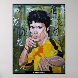 Drakenschilderij van Alfred Fox Poster