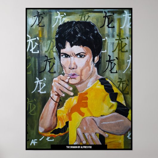 Drakenschilderij van Alfred Fox Poster (Voorkant)