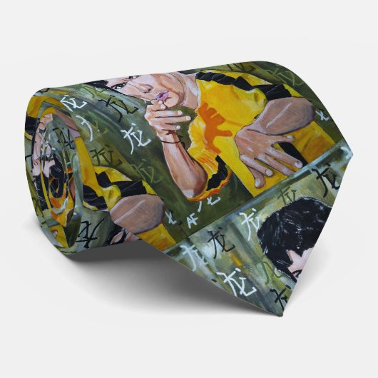 Drakenschilderij van Alfred Fox Stropdas (Opgerold)