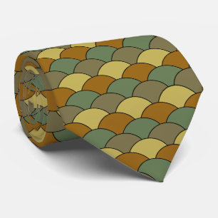 Drakenschubben, waaier, golven, Seigaiha, camoufla Stropdas