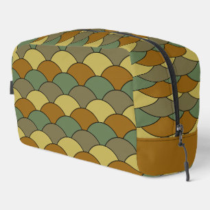 Drakenschubben, waaier, golven, Seigaiha, camoufla Toilettasje