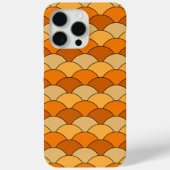 Drakenschubben, waaier, golven, Seigaiha, oranje Case-Mate iPhone Case (Achterkant)