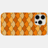 Drakenschubben, waaier, golven, Seigaiha, oranje Case-Mate iPhone Case (Achterkant (horizontaal))