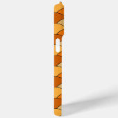Drakenschubben, waaier, golven, Seigaiha, oranje Case-Mate iPhone Case (Achterkant / Rechts)