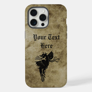  drakensilhouet embleem gepersonaliseerd iPhone 15 pro max hoesje