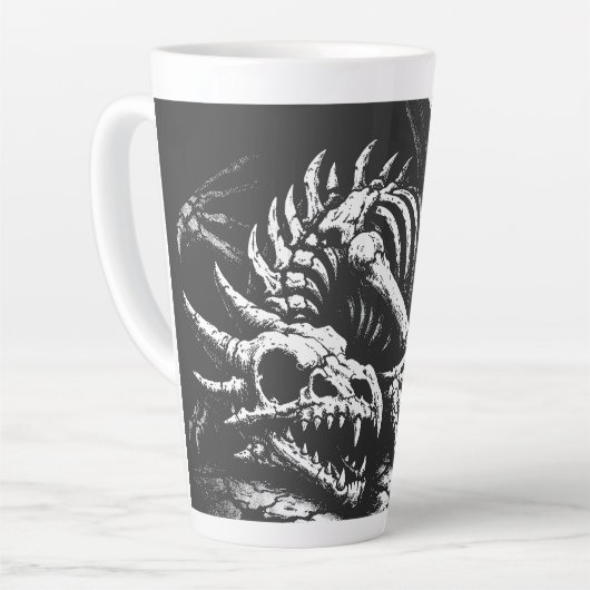 Drakenskelet — door BurnsInHell Latte Mok (Linkerhoek)