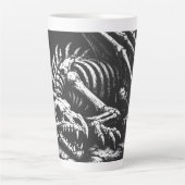Drakenskelet — door BurnsInHell Latte Mok (Voorkant)