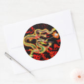 Drakenslang Vuur Lucky Energy Ronde Sticker (Envelop)