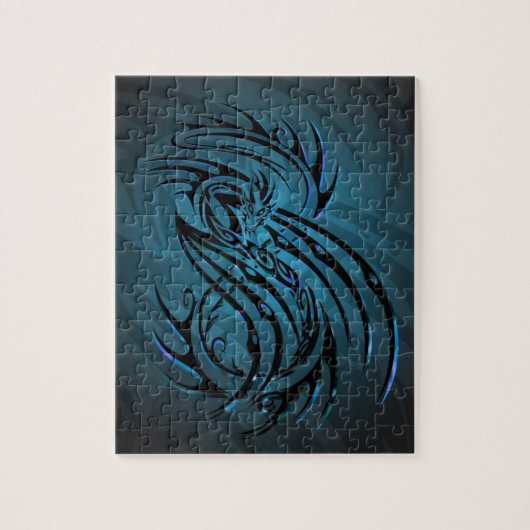 drakenstammenpuzzel cool tattoo legpuzzel (Verticaal)