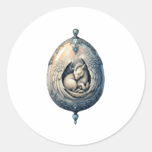 Drakensticker Ronde Sticker